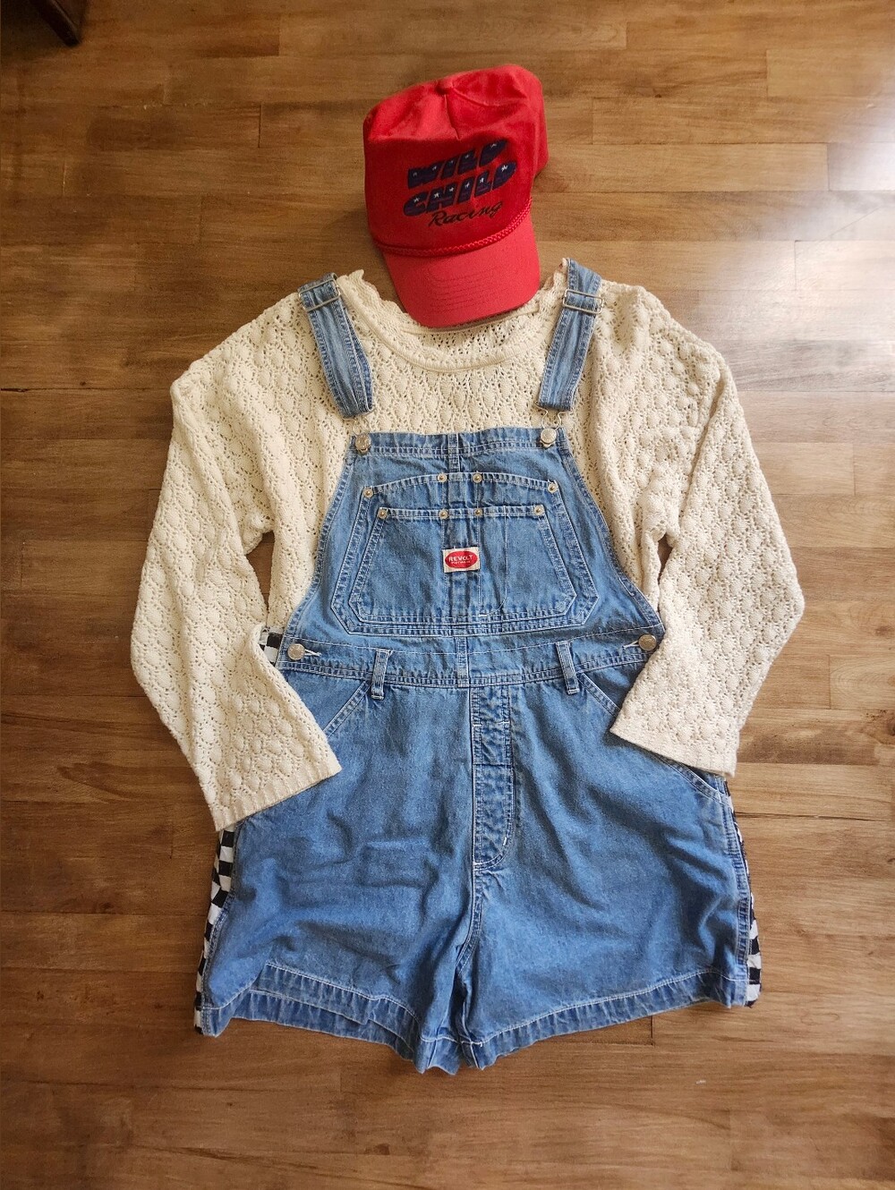 Revolt Light Blue Denim Short Overalls